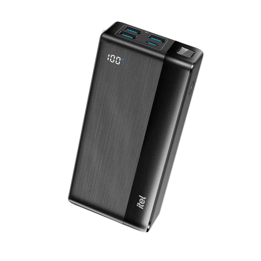 itel PowerPulse I 20,000 mAh Power Bank (A1460)  High Capacity • 20W Fast Charging • Reliable Backup Power