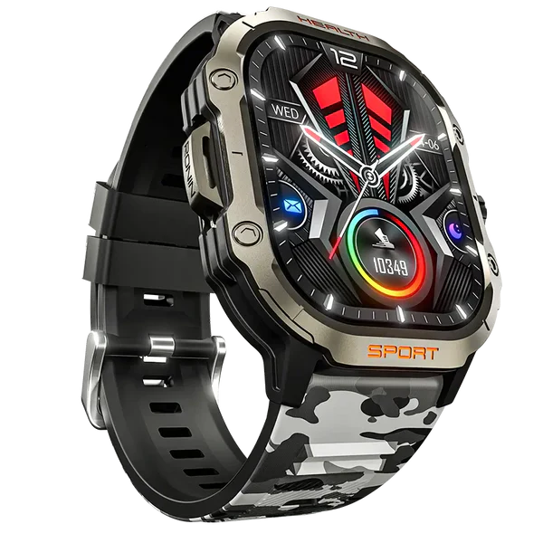Ronin R-013 Rugged Smart Watch | Dual Strap | AMOLED Display | IP67 Waterproof