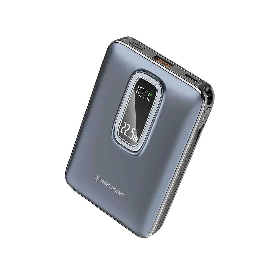 Westpoint WP-1200 Magnetic Wireless Power Bank – 10,000 mAh • Wired + Wireless Charging